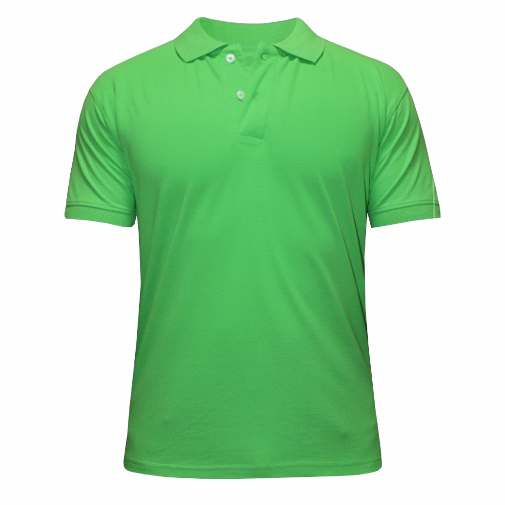 Áo phông có cổ màu xanh lá