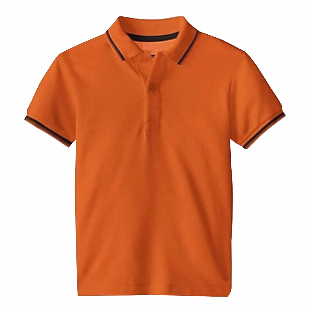 Áo phông có cổ màu cam