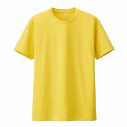 Áo phông cổ tròn màu vàng