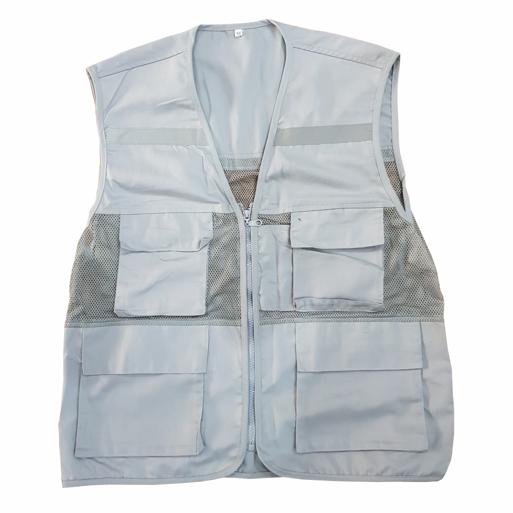 Áo gile phản quang màu ghi