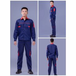 Quần áo xanh than phối đỏ