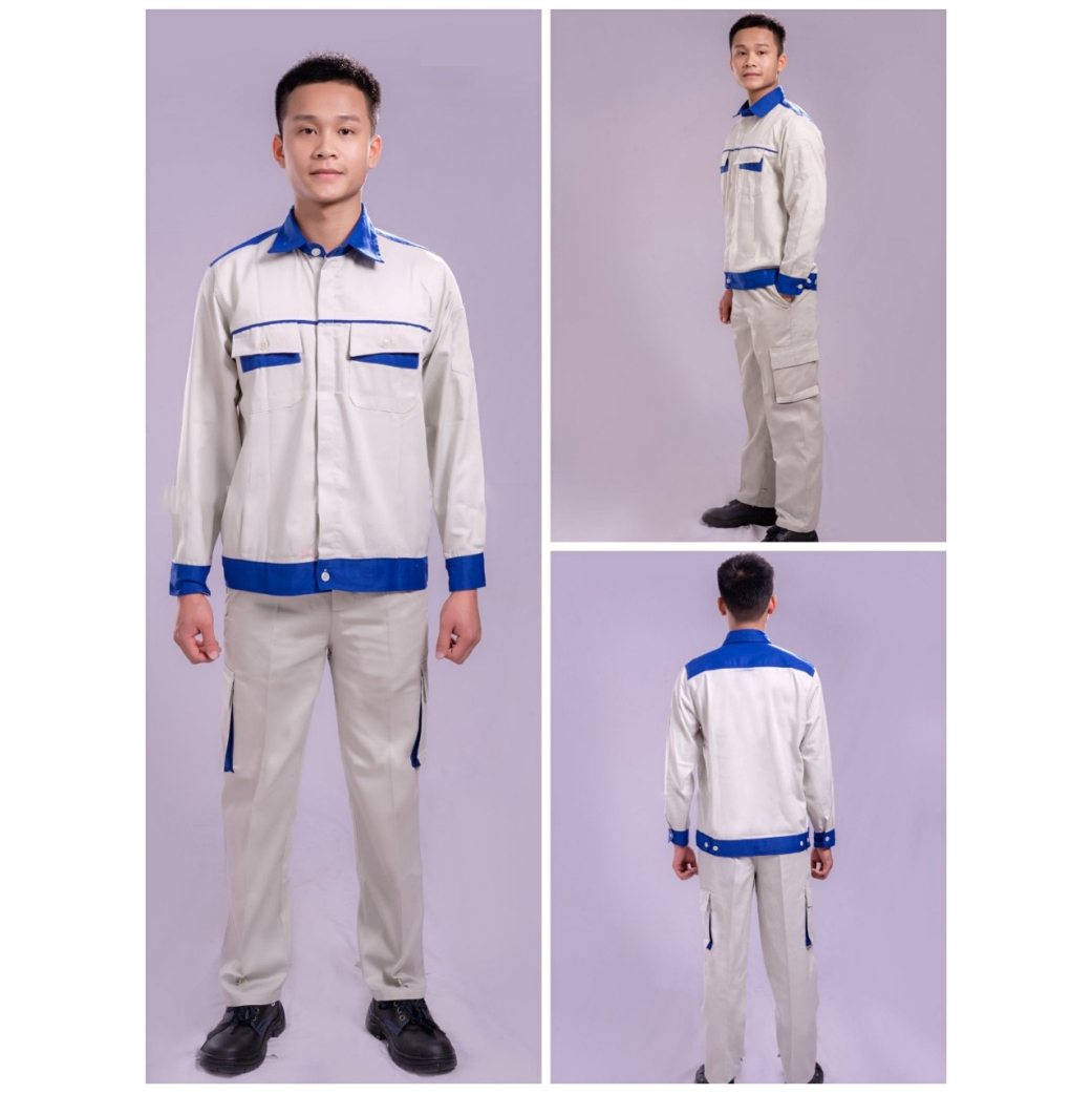 Quần áo ghi sáng phối xanh